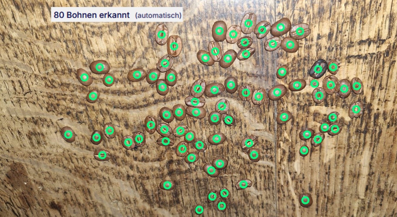 AI Counter Demo for counting coffee beans