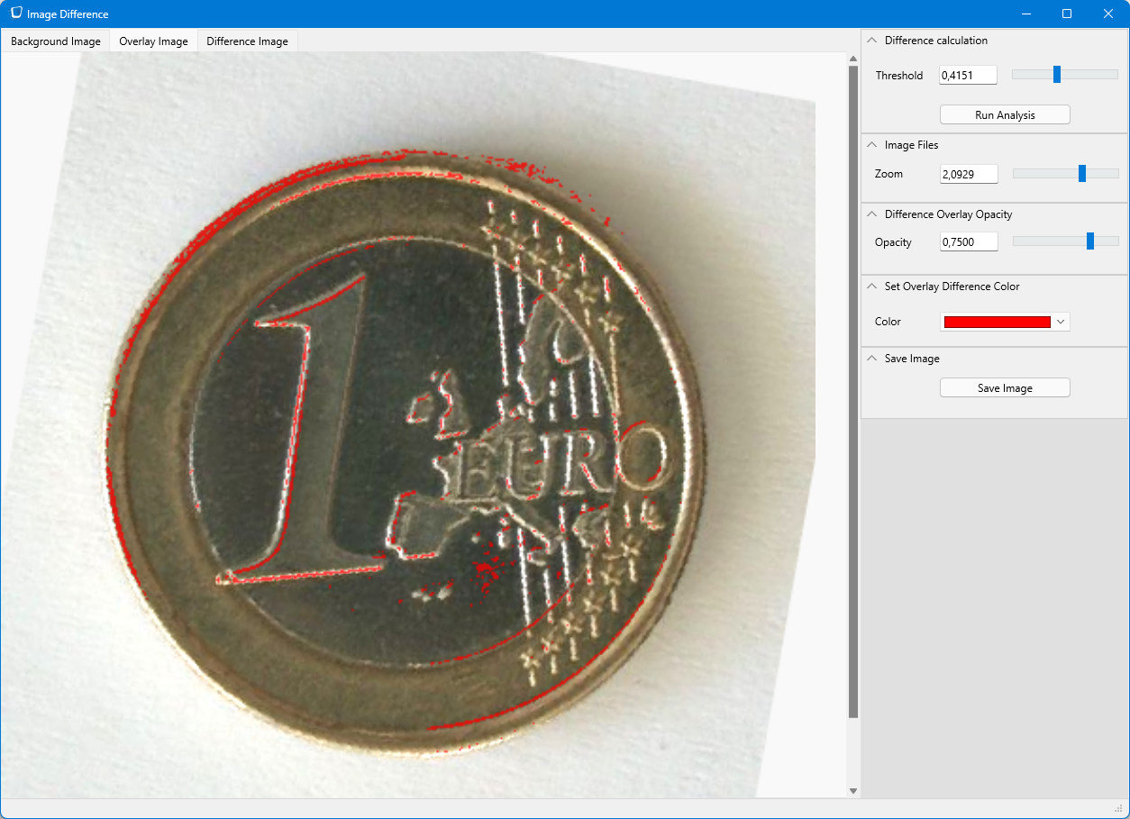 Image Overlay: Compute the difference between images