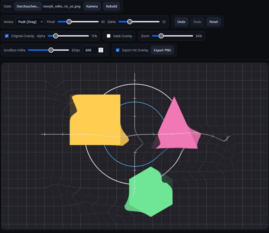 Morphing and liquify tool in the browser